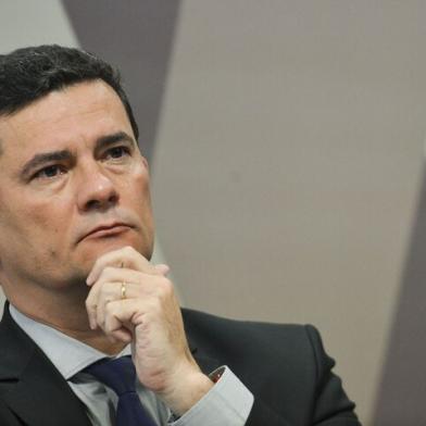 O ministro da Justiça e Segurança Pública, Sergio Moro, participa de audiência pública na Comissão de Constituição e Justiça do Senado.