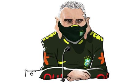 Caricatura do técnico Tite feita por Gilmar Fraga, para ilustrar a seção Frases da Semana, publicada na superedição de Zero Hora de 12 e 13 de junho de 2021. VERSÃO ONLINE.<!-- NICAID(14806898) -->