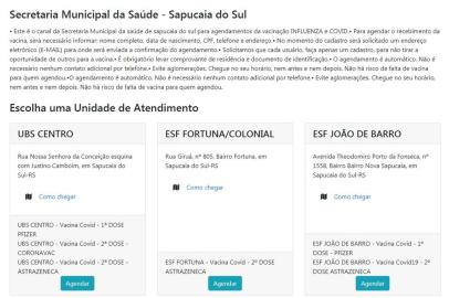 SAPUCAIA  DO SUL, RS, BRASIL - Vacina contra a covid-19 pode ser agendada pelo site. <!-- NICAID(14820691) -->