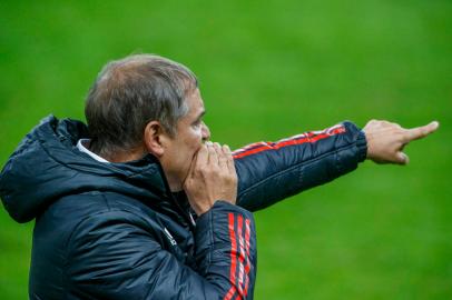 Técnico do Internacional grita para jogadores durante partida pelo grenal.Foto: Jefferson Botega/Agência RBSIndexador: Jeff Botega<!-- NICAID(14831613) -->