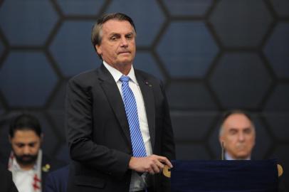 CAXIAS DO SUL, RS, BRASIL (09/07/2021)Presidente Jair Bolsonaro visita a Universidade de Caxias do Sul para inauguração do UCSGraphene. (Antonio Valiente/Agência RBS)<!-- NICAID(14831019) -->