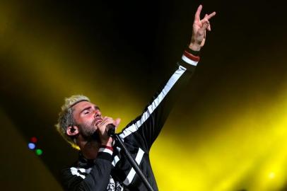 PORTO ALEGRE, RS, BRASIL 09/03/2016 - PORTO ALEGRE, RS, BRASIL - 09.03.2016 : Banda Maroon 5 se apresenta pela primeira vez em Porto Alegre. Liderado por Adam Levine, grupo se apresentou no estacionamento da Fiergs. (FOTO: JÚLIO CORDEIRO/Agência RBS, Editoria Segundo Caderno)