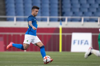 Brasil x Arábia Saudita pela terceira rodada da Olimpíada de Tóquio. Matheus Henrique. Lucas Figueiredo/CBF