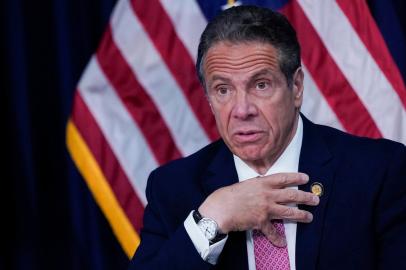 (FILES) In this file photo taken on May 10, 2021 New York Gov. Andrew Cuomo speaks during a news conference in New York City. - New York governor Andrew Cuomo sexually harassed multiple women, including employees, the states attorney general Letitia James said on August 3, 2021 as she announced the findings of an independent investigation into allegations against the powerful Democrat. The independent investigation has concluded that Governor Andrew Cuomo sexually harassed multiple women and in doing so violated federal and state law, James said at a news conference. (Photo by Mary ALTAFFER / POOL / AFP)Editoria: POLLocal: New YorkIndexador: MARY ALTAFFERSecao: politics (general)Fonte: POOLFotógrafo: STR<!-- NICAID(14852625) -->