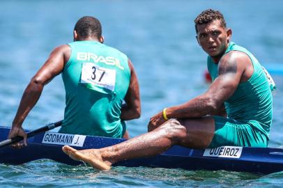 03.08.2021 - Jogos Olímpicos Tóquio 2020 - Canoagem velocidade masculino. Na foto os atletas Isaquias Queiroz e Jacky Godmann durante prova final C2 1.000m. Foto: Wander Roberto/COB<!-- NICAID(14854534) -->