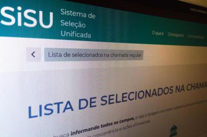 Site mostra a lista de selecionados no Sistema de Seleção Unificada (Sisu).<!-- NICAID(14855788) -->