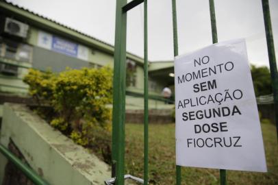 PORTO ALEGRE, RS, BRASIL,  18/08/2021- Termina o estoque de segunda dose da vacina Oxford-Astrazeneca em Porto Alegre. Na foto, Unidade de Saude Morro Santana. Foto: Ronaldo Bernardi / Agencia RBS<!-- NICAID(14865411) -->