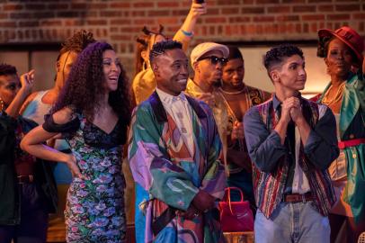 POSE -- Season 3, Episode 1 -- Pictured: Mj Rodriguez as Blanca, Billy Porter as Pray Tell, Angel Bismark Curiel as Lil Papi. CR: Eric Liebowitz/FX<!-- NICAID(14890041) -->