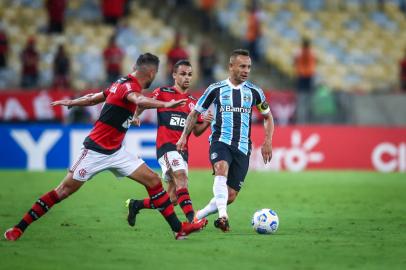 Gremio x FlamengoRS - FUTEBOL/COPA DO BRASIL 2021 /GREMIO X FLAMENGO - ESPORTES - Lance da partida entre Gremio e Flamengo disputada na noite desta quarta-feira, no estÃ¡dio MaracanÃ£, no Rio de Janeiro, valida pela da Copa do Brasil 2021. FOTO: LUCAS UEBEL/Grêmio/DivulgaçãoEditoria: SPOLocal: Rio de JaneiroIndexador: Lucas UebelSecao: futebolFonte: Gremio.netFotógrafo: Gremio x Flamengo<!-- NICAID(14890837) -->