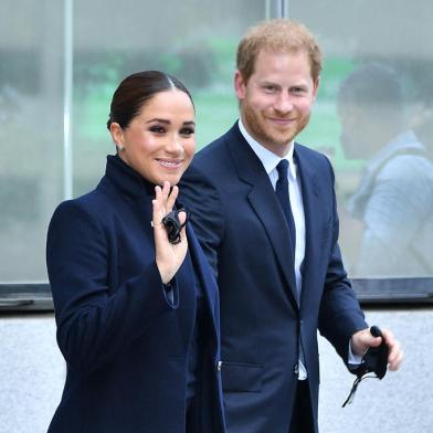 The Duke And Duchess Of Sussex Visit One World Observatory With NYC Mayor Bill De BlasioNEW YORK, NEW YORK - SEPTEMBER 23: Meghan, Duchess of Sussex and Prince Harry, Duke of Sussex pose at One World Observatory on September 23, 2021 in New York City.   Roy Rochlin/Getty Images/AFP (Photo by Roy Rochlin / GETTY IMAGES NORTH AMERICA / Getty Images via AFP)Editoria: ACELocal: New YorkIndexador: ROY ROCHLINSecao: celebrityFonte: GETTY IMAGES NORTH AMERICA<!-- NICAID(14896861) -->