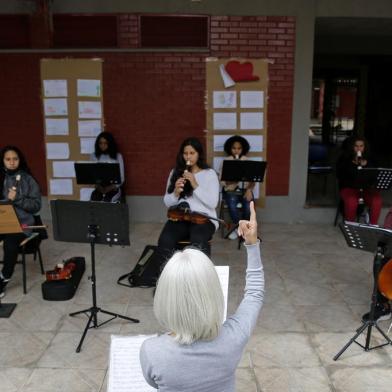 PORTO ALEGRE, RS, BRASIL - 2021.04.10 - Governo alemão reconhece trabalho feito pela Orquestra Villa-lobos. (Foto: ANDRÉ ÁVILA/ Agência RBS)<!-- NICAID(14906177) -->