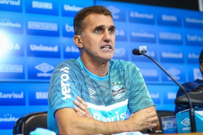 RS - FUTEBOL/APRESENTACAO GREMIO  - ESPORTES - Gremio apresenta Vagner Mancini como novo treinador para a temporada 2021. FOTO: LUCAS UEBEL/GRÊMIO/DIVULGAÇÃOEditoria: SPOIndexador: Lucas UebelSecao: futebolFonte: Gremio.netFotógrafo: ApresentaÃ§Ã£o Gremio<!-- NICAID(14916929) -->