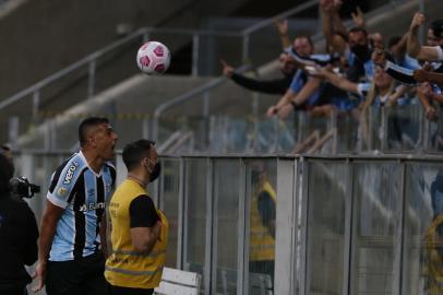 PORTO ALEGRE, RS, BRASIL - 17.10.2021 - O Grêmio recebe o Juventude na Arena, em jogo válido pela 27ª rodada do Brasileirão. (Foto: Lauro Alves/Agencia RBS)<!-- NICAID(14917625) -->