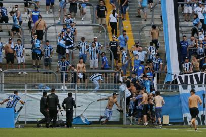 PORTO ALEGRE, RS, BRASIL - 31/10/2021 - O Grêmio recebe o Palmeiras na Arena pela 29ª rodada do Campeonato Brasileiro. (Foto: Lauro Alves/Agencia RBS)<!-- NICAID(14929466) -->