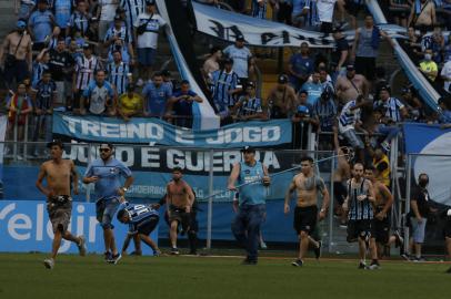 PORTO ALEGRE, RS, BRASIL - 31/10/2021 - O Grêmio recebe o Palmeiras na Arena pela 29ª rodada do Campeonato Brasileiro. (Foto: Lauro Alves/Agencia RBS)<!-- NICAID(14929474) -->