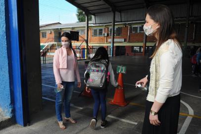 CAXIAS DO SUL, RS, BRASIL, 16/11/2021 - Retorno dos estudantes para as aulas presenciais em toda rede escolar. NA FOTO: escola Luciano Corsetti. (Marcelo Casagrande/Agência RBS)<!-- NICAID(14941965) -->