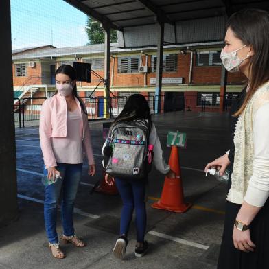 CAXIAS DO SUL, RS, BRASIL, 16/11/2021 - Retorno dos estudantes para as aulas presenciais em toda rede escolar. NA FOTO: escola Luciano Corsetti. (Marcelo Casagrande/Agência RBS)<!-- NICAID(14941965) -->