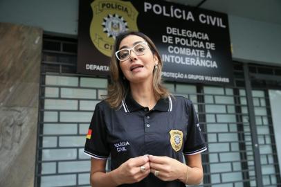 PORTO ALEGRE,RS,BRASIL.2021,11,18.Um ano da Delegacia de Polícia de Combate a Intolerância, Delegada Andrea Mattos .(RONALDO BERNARDI/AGENCIA RBS).<!-- NICAID(14944197) -->