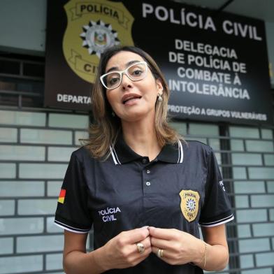 PORTO ALEGRE,RS,BRASIL.2021,11,18.Um ano da Delegacia de Polícia de Combate a Intolerância, Delegada Andrea Mattos .(RONALDO BERNARDI/AGENCIA RBS).<!-- NICAID(14944197) -->