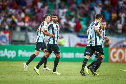 Gremio x BahiaFUTEBOL/CAMPEONATO BRASILEIRO 2021 /GREMIO X BAHIA - ESPORTES - Lance da partida entre Gremio e Bahia disputada na noite desta sexta-feira, no Arena Fonte Nova, em partida valida pela Campeonato Brasileiro 2021. FOTO: LUCAS UEBEL/GREMIO FBPAEditoria: SPOIndexador: Lucas UebelSecao: futebolFonte: Gremio.netFotógrafo: Gremio x Bahia<!-- NICAID(14952570) -->