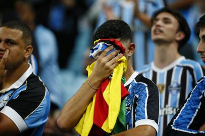 PORTO ALEGRE, RS, BRASIL - 09.12.2021 - O Grêmio recebe o Atlético/MG na Arena, em partida válida pela última rodada do Campeonato Brasileiro, jogo que pode definir a queda do tricolor para a Série B. (Foto: Félix Zucco/Agencia RBS)<!-- NICAID(14964583) -->