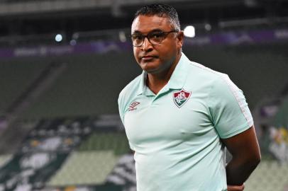 O técnico Roger Machado em jogo do Fluminense contra o Palmeiras no Allianz Parque, pela 13ª rodada do Brasileirão.<!-- NICAID(14912515) -->