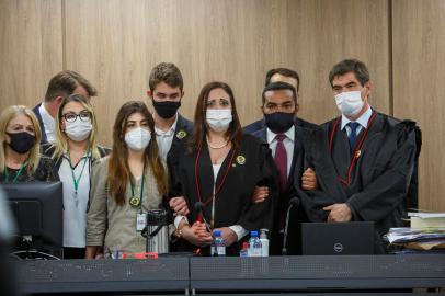 PORTO ALEGRE, RS, BRASIL - 10.12.2021 - Décimo dia de julgamento da Kiss no Foro Central de Porto Alegre. (Foto: Jefferson Botega/Agencia RBS)Indexador: Jefferson Botega<!-- NICAID(14965604) -->