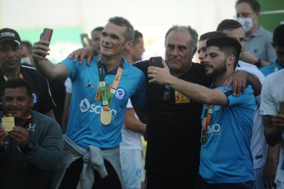 NOVO HAMBURGO, RS, BRASIL (12/12/2021)Novo Hamburgo X Glória. Final da Copa FGF - Troféu Dirceu de Castro no Estádio do Vale. (Antonio Valiente/Agência RBS)<!-- NICAID(14966335) -->