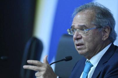 Brasília, DF- Ministro da Economia, Paulo Guedes, durante coletiva de imprensa sobre o balanço de final de ano da economia no país, realizado no auditório da Ministério da Economia, bloco K<!-- NICAID(14986468) -->