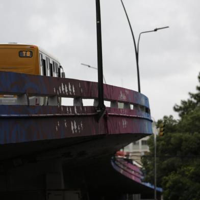 Porto Alegre, RS, Brasil,27-01-2022: Viaduto Tiradentes, adotado por uma clínica veterinária, passa por revitalização. Foto: Mateus Bruxel/ Agência RBS<!-- NICAID(14999910) -->