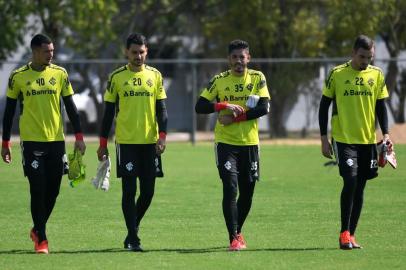 Inter começa a temporada com 4 goleiros da base no time principal. na foto Emerson junior, Keiller, Daniel e anthoni<!-- NICAID(15001824) -->