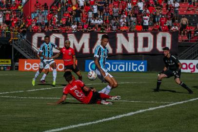 ***EM BAIXA***PELOTAS, RS, BRASIL,  28/01/2022-Brasil-Pel x Grêmio: jogo da segunda rodada do Gauchão  Volmer Perez / GE Brasil / Divulgação<!-- NICAID(15002103) -->