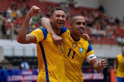 Quarto jogo da Copa América de Futsal: Brasil x Uruguai. Thais Magalhães/CBFIndexador: Lucas Figueiredo/CBF<!-- NICAID(15006867) -->