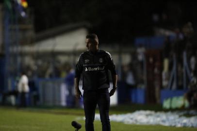 SÃO LEOPOLDO, RS, BRASIL - 09.02.2022 - O Grêmio visita o Aimoré no Estádio Cristo Rei, em jogo válido pela quinta rodada do Gauchão. (Foto: Anselmo Cunha/Agencia RBS)<!-- NICAID(15011641) -->