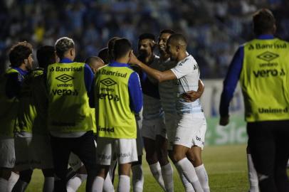 SÃO LEOPOLDO, RS, BRASIL - 09.02.2022 - O Grêmio visita o Aimoré no Estádio Cristo Rei, em jogo válido pela quinta rodada do Gauchão. (Foto: Anselmo Cunha/Agencia RBS)<!-- NICAID(15011712) -->