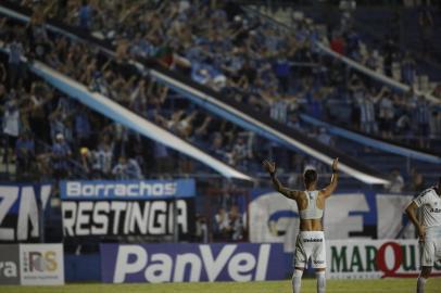 SÃO LEOPOLDO, RS, BRASIL - 09.02.2022 - O Grêmio visita o Aimoré no Estádio Cristo Rei, em jogo válido pela quinta rodada do Gauchão. (Foto: Anselmo Cunha/Agencia RBS)<!-- NICAID(15011716) -->