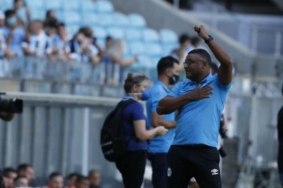 Porto Alegre, RS, BRASIL - 19.02.2022 - O Grêmio recebe o São Luiz, na Arena do Grêmio, em jogo válido pela oitava rodada do Gauchão. (Foto: Lauro Alves/Agencia RBS)<!-- NICAID(15021698) -->