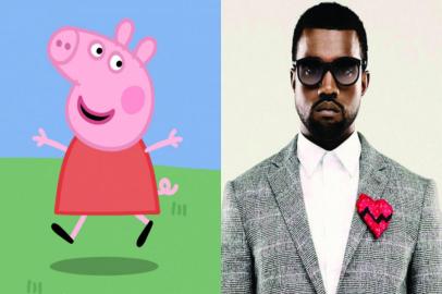 Montagem Peppa Pig e Kanye West<!-- NICAID(14880998) -->