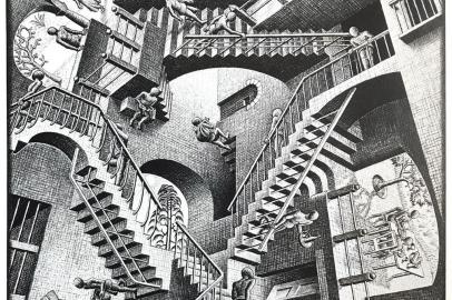 Relativity (1953), de M.C. Escher<!-- NICAID(15022653) -->