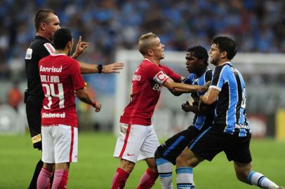 PORTO ALEGRE, RS, BRASIL, 04-03-2017. Gre-nal 412: Grêmio recebe, neste sábado, o Inter no clássico de número 412 na Arena. Partida é válida pela sexta rodada do Gauchão. (ANDRÉ ÁVILA/AGÊNCIA RBS)<!-- NICAID(12771474) -->