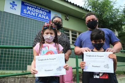 PORTO ALEGRE,RS,BRASIL.2022,02,28.Vacinação no Posto de Saúde Morro Santana.(RONALDO BERNARDI/AGENCIA RBS).<!-- NICAID(15028881) -->