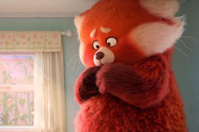 WEâVE GOT YOUR (FLUFFY) BACK â In Disney and Pixarâs all-new original feature film âTurning Red,â everything is going great for 13-year-old Meiâuntil she begins to âpoofâ into a giant panda when she gets too excited. Fortunately, her tightknit group of friends have her fantastically fluffy red panda back. Featuring the voices of Rosalie Chiang, Ava Morse, Maitreyi Ramakrishnan and Hyein Park as Mei, Miriam, Priya and Abby, âTurning Redâ will debut exclusively on Disney+ (where Disney+ is available) on March 11, 2022. Â© 2022 Disney/Pixar. All Rights Reserved.<!-- NICAID(15039882) -->