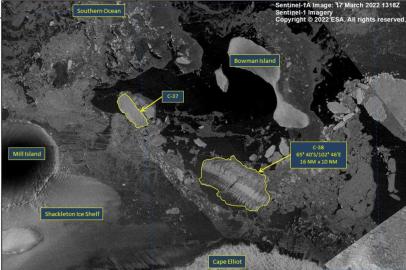 Iceberg C-38 Has Calved as the Conger Ice Shelf Broke Free in the Wilkes Land Region. Foto: USNIC /Reprodução<!-- NICAID(15051203) -->