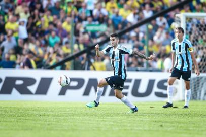 Gremio x YpirangaRS - FUTEBOL/GAUCHAO 2022/GREMIO X YPIRANGA - ESPORTES - Lance da partida entre Ypiranga e Gremio disputada na tarde deste sabado no estadio Colosso da Lagoa, em Erechim, valida pela primeira partida da final do Campeonato Gaucho 2022. FOTO: LUCAS UEBEL/Grêmio/DivulgaçãoEditoria: SPOIndexador: Lucas UebelSecao: futebolFonte: Gremio.netFotógrafo: Gremio x Ypiranga<!-- NICAID(15052221) -->