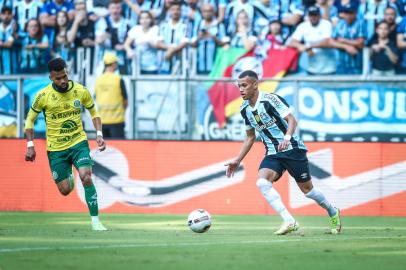 Gremio x YpirangaRS - FUTEBOL/GAUCHAO 2022 /GREMIO X YPIRANGA - ESPORTES - Lance da partida entre Gremio e Ypiranga disputada na tarde deste sabado, na Arena do Gremio, valida pela grande final do Campeonato Gaucho 2022. FOTO: LUCAS UEBEL/Grêmio/DivulgaçãoEditoria: SPOIndexador: Lucas UebelSecao: futebolFonte: Gremio.netFotógrafo: Gremio x Ypiranga<!-- NICAID(15058733) -->