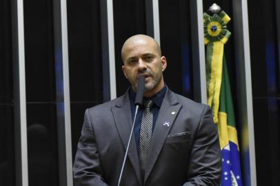 Deputado Daniel Silveira (União Brasil - RJ) discursa na Câmara. <!-- NICAID(15055382) -->