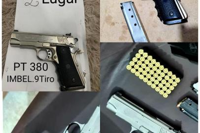 Facção criminosa gaúcha realizava rifas de armas e de dinheiro entre integrantes dentro de presídio no RS. Grupo fez pelo menos dois sorteios de pistolas e espingarda na PEJ, em Charqueadas. Foto: Polícia Civil / Divulgação<!-- NICAID(15077143) -->