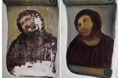 Ecce Homo, obra desfigurada por idosa<!-- NICAID(9692968) -->