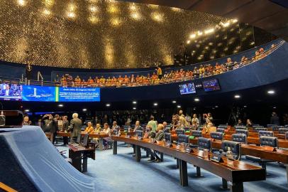 05/05/2022, Brasília, DF, Brasil - Sessão no plenário do Senado sobre a promulgação do novo piso dos agentes de saúde / Foto: Marina Pagno/Agência RBS<!-- NICAID(15088165) -->