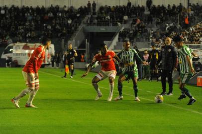 CAXIAS DO SUL, RS, BRASIL, 08/05/2022 - Juventude e internacional se enfrentam as 19h no estádio Alfredo Jaconi. Jogo válido pela 5ª rodada do Brasileirão. (Marcelo Casagrande/Agência RBS<!-- NICAID(15090582) -->